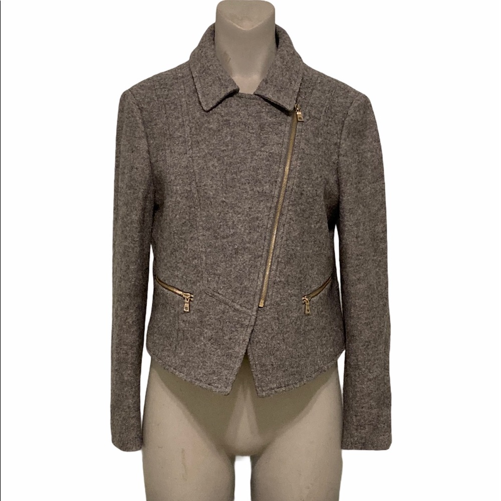 Ann Taylor Grey Moto Jacket